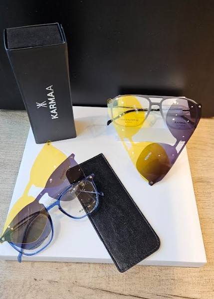 Lunettes homme marque Karma avec clips disponibles en boutique à La Crau
